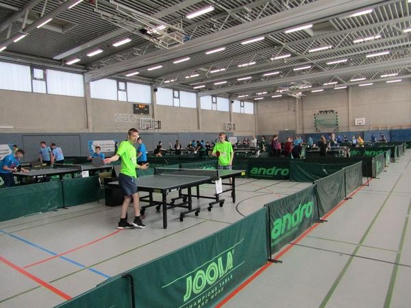 Die Spieler machen sich warm