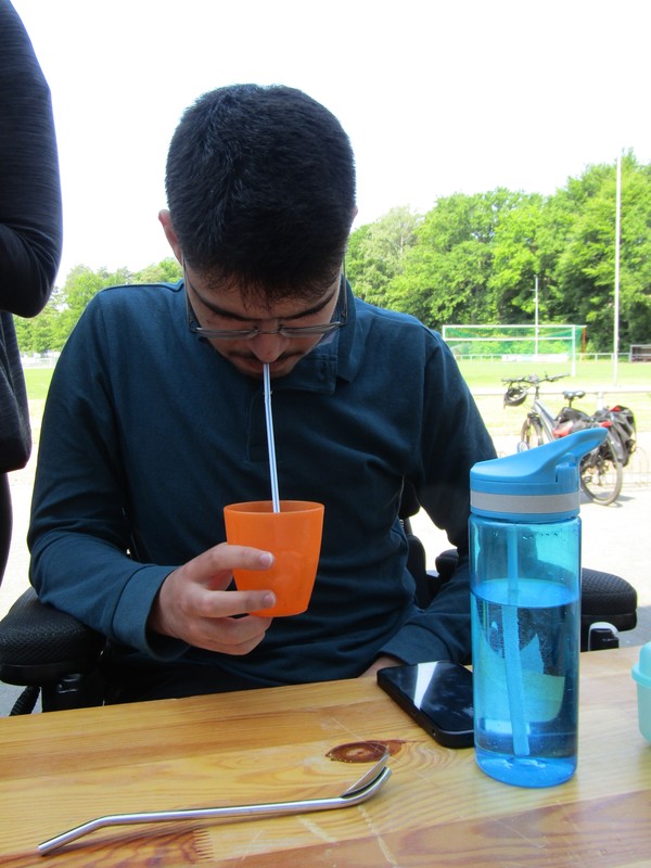 Achmad beim Pusten