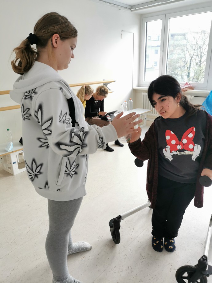 Die Lernenden beim Training